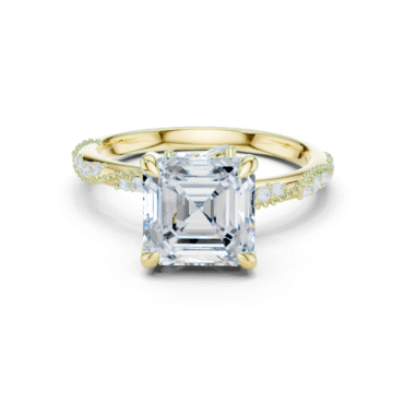 Asscher-Cut Radiance Twist Engagement Ring