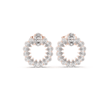 Radiant Halo Tear-Drop Diamond Hoop