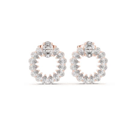 Radiant Halo Tear-Drop Diamond Hoop